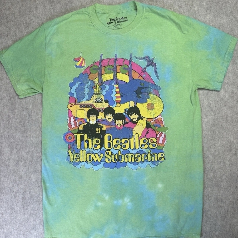 The Beatles Vintage Tie-Dye Yellow Submarine T-Shirt
